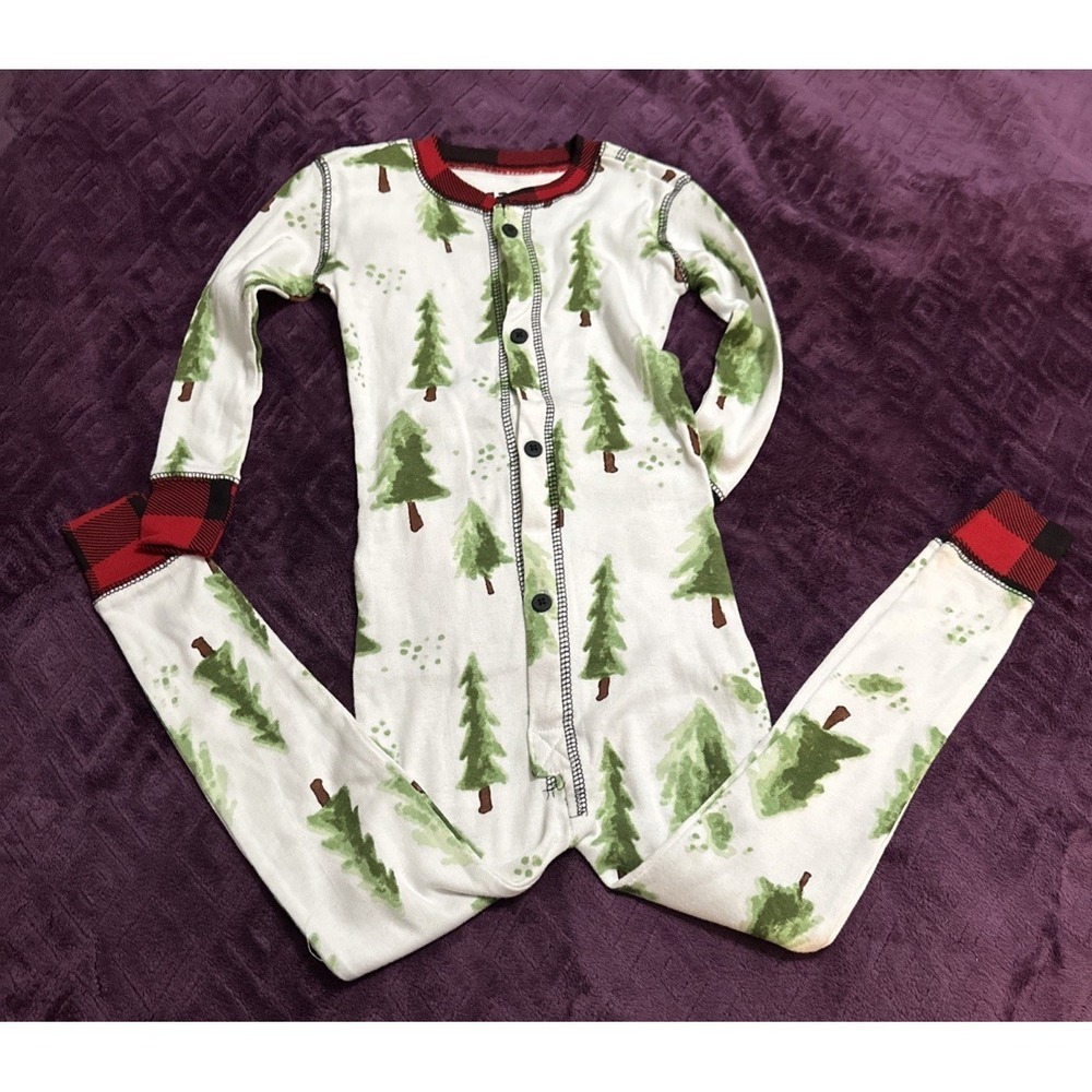 Lazyone Size 3T Evergreen‎ Plaid One Piece Flapjack Pajamas Winter Christmas